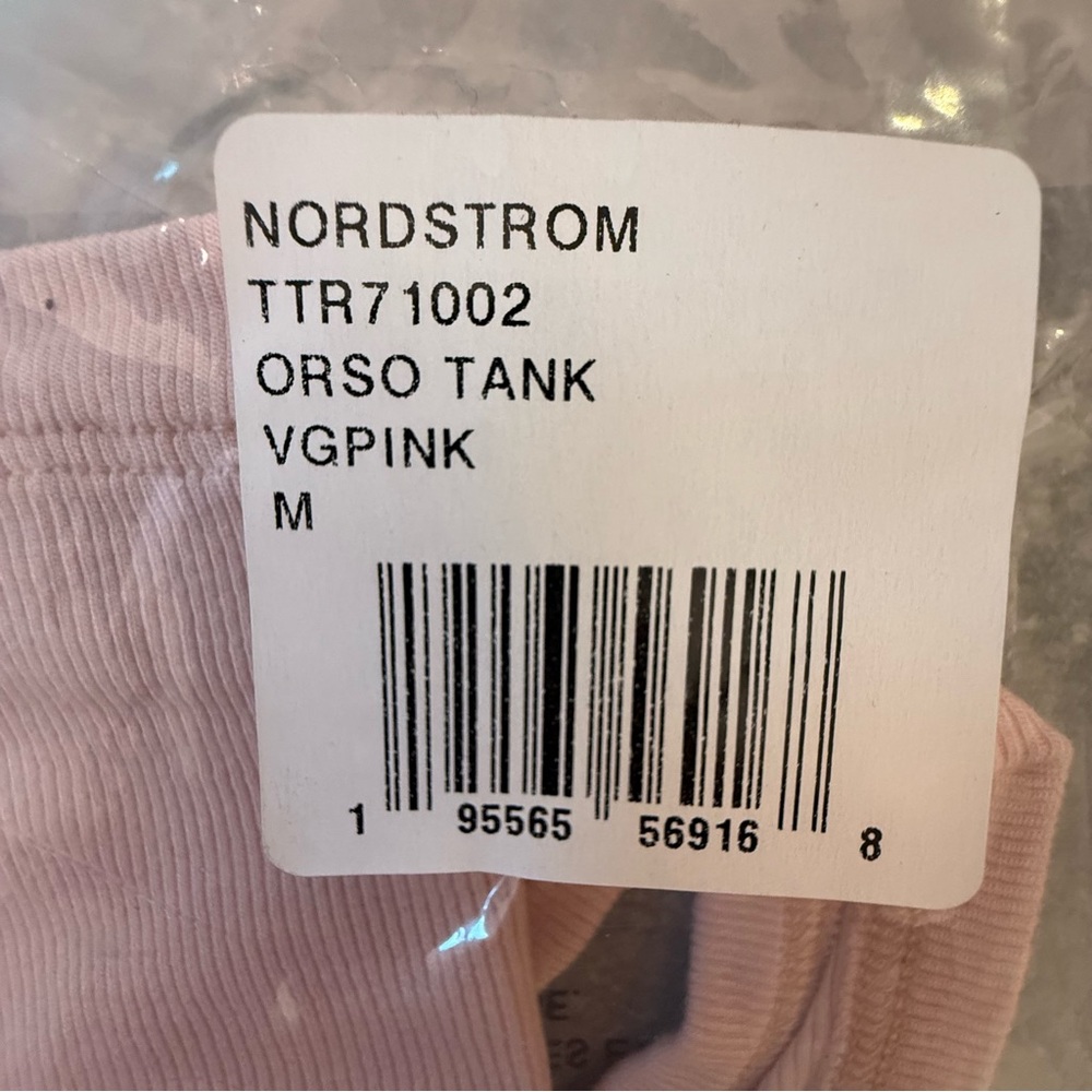 NWT AG Jeans Orso Tank Slim Fit Ribbed Racerback Pink Size Medium - Picture 9 of 9